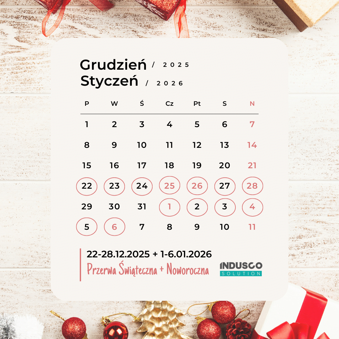 Przerwa Świąteczno-Noworoczna w Indusco Solution
