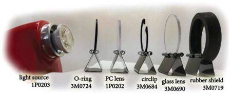 Glass for helmet RES-3 LED lamp 