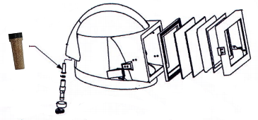 Tłumik (spiek) do hełmu RES-3 O/H