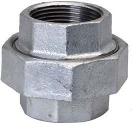 Śrubunek dwuzłączka prosta nakrętna ocynk, holender