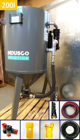 BASIC remote controlled sand blasting package 200L 