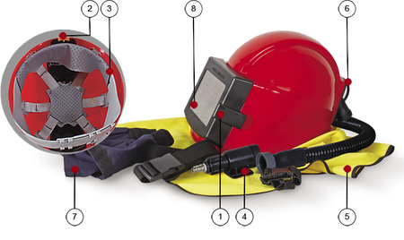 COMFORT helmet with a  regulator