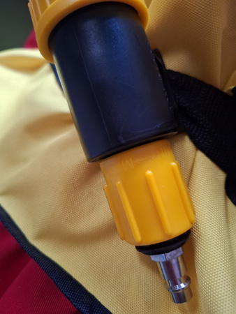 COMFORT helmet with a  regulator